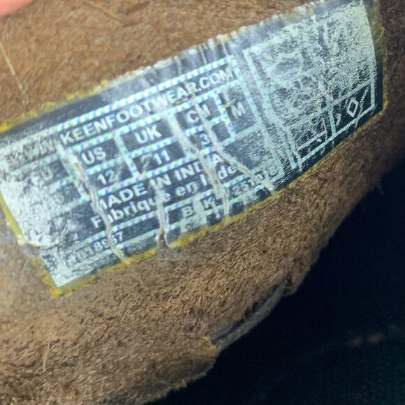 Keen Mens Size 12M Briggs II Brown Leather Lace-Up Hiking Shoes Rubber Toe Cap - Picture 2 of 11